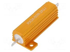 Resistor: wire-wound | with heatsink | 2.2kΩ | 50W | ±5% | 30ppm/°C