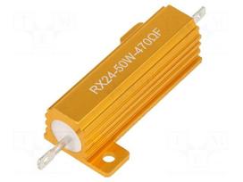 Resistor: wire-wound | 470Ω | with heatsink | 50W | ±5% | 30ppm/°C