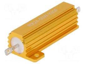 Resistor: wire-wound | with heatsink | 33Ω | 50W | ±1% | 50ppm/°C