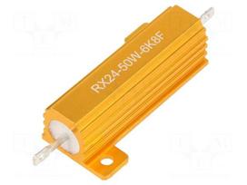 Resistor: wire-wound | with heatsink | 6.8kΩ | 50W | ±1% | 30ppm/°C