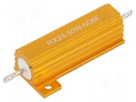 Resistor: wire-wound | 6.8Ω | with heatsink | 50W | ±1% | 50ppm/°C