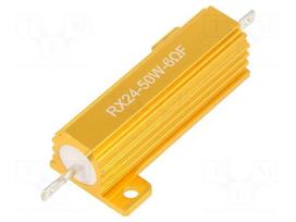 Resistor: wire-wound | 6Ω | with heatsink | 50W | ±1% | 50ppm/°C | 38.5mm