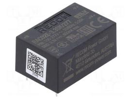 Converter: AC/DC | 2W | Uin: 85÷305VAC | 3.3VDC | Iout: 600mA | 68% | PCB