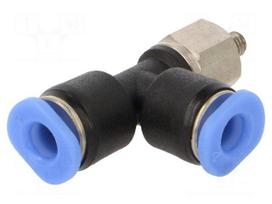 Push-in fitting | T-tap splitter | -0.95÷10bar | Thread: M3 | 0÷60°C