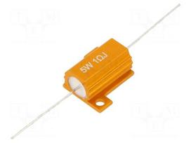 Resistor: wire-wound | with heatsink | 1Ω | 5W | ±5% | 50ppm/°C | axial
