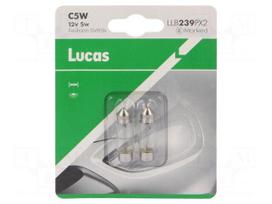 Filament lamp: automotive | SV8,5-8 | 5W | 12V | transparent | LLB | C5W