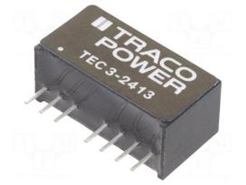 Converter: DC/DC | 3W | Uin: 18÷36VDC | Uout: 15VDC | Iout: 200mA | SIP8