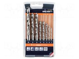 Drill set | for wood | high speed steel cobalt HSS-E | blister