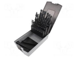 Drill set | for metal | high speed steel ruled HSS-R | plastic box