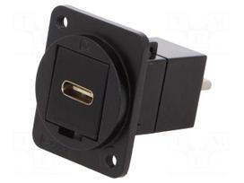 Adapter | USB C socket-front,USB C plug-back | FT | USB C | metal