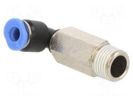 Push-in fitting | angled | -0.95÷10bar | Thread: R 1/8" | 0÷60°C
