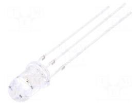 LED | red/blue | 5mm | 30° | Front: convex | 5VDC | No.of term: 3 | -30÷85°C