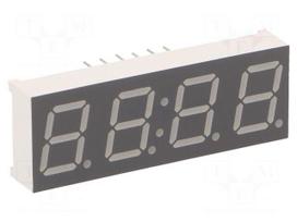Display: LED | 7-segment | 10mm | 0.39" | No.char: 4 | red | 20÷40mcd