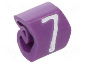Markers | Marking: 7 | 1.3÷3mm | PVC | violet | -30÷80°C | leaded | CLI C