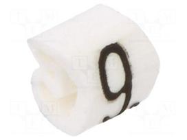 Markers | Marking: 9 | 1.3÷3mm | PVC | white | -30÷80°C | leaded | CLI C