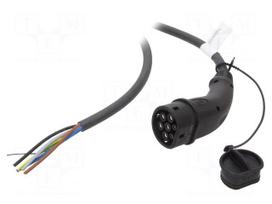 EMobility: cable | 1x0.5mm2,5x60cm2 | 480VAC | 22kW | IP44 | 7.5m | 32A