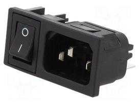 Connector: AC supply | socket | male | 10A | 250VAC | C14 (E) | IEC 60320
