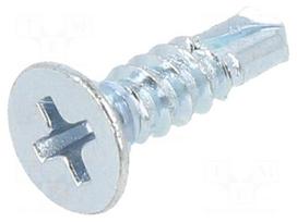 Screw | for metal | 4.2x16 | Head: countersunk | Phillips | PH2 | zinc
