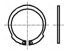Circlip | spring steel | Shaft dia: 32mm | BN 830 | black finish