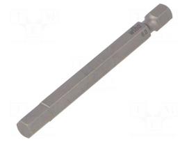 Screwdriver bit | hex key | HEX 6mm | 1/4" | Overall len: 70mm
