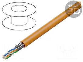 Wire | BiTLAN | U/FTP | Cat 6a | 4x2x23AWG | Cu | wire | LSZH | orange | 100m