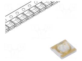 Power LED | Case (mm): 3535 | 120° | convex | 2.8÷3.6VDC | Pmax: 2.5W