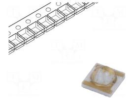LED | Case (mm): 3535 | 120° | convex | 2.8÷3.6VDC | 3.45x3.45x1.95mm