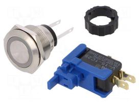 Switch: vandal resistant | Pos: 2 | SPDT | 300mA/250VDC | IP65 | (ON)-ON