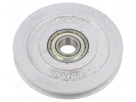 Wheel | Ø: 80mm | W: 11mm | 250kg | cast iron | Ømount.hole: 15mm