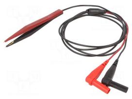 Test lead: single | 3A | test tweezers,angular banana plug 4mm x2