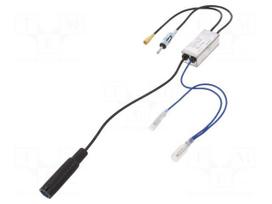Splitter | AM,DAB,FM | with amplifier | 0.36m | 12VDC | RG174