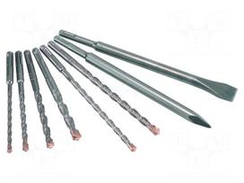 Drill set | for concrete | steel | F4 FORTE | Holder: SDS-Plus® | 8pcs.