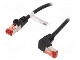 Patch cord | S/FTP | Cat 6 | RJ45 plug,RJ45 down angled plug | Cu | 1m