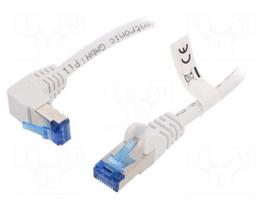 Patch cord | S/FTP | Cat 6a | RJ45 plug,RJ45 down angled plug | Cu