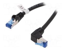 Patch cord | S/FTP | Cat 6a | RJ45 plug,RJ45 down angled plug | Cu