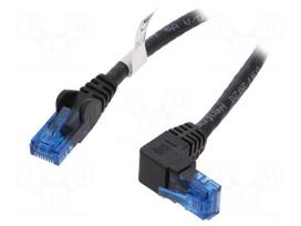Patch cord | U/UTP | Cat 6a | RJ45 plug,RJ45 down angled plug | CCA
