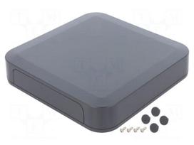 Enclosure: with panel | PF | X: 200mm | Y: 200mm | Z: 40mm | ABS | dark grey