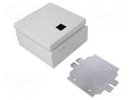 Enclosure: wall mounting | X: 150mm | Y: 150mm | Z: 80mm | E-BOX KX | IP66