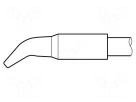 Tip | bent chisel | 3.2x1.5mm | longlife | for soldering station