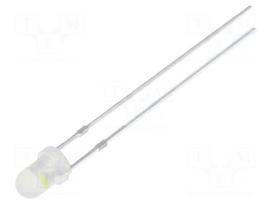 LED | red/cold white | 3mm | 30° | Front: convex | 2.1÷2.6/3.1÷3.6VDC
