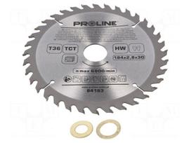 Circular saw | Ø: 184mm | Teeth: 36 | cemented carbide | hardened | wood