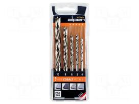 Drill set | for wood | high speed steel cobalt HSS-E | blister
