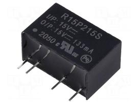 Converter: DC/DC | 2W | Uin: 13.5÷16.5VDC | Uout: 15VDC | Iout: 133mA