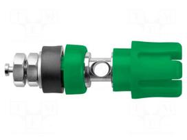 Laboratory connector: 4mm banana | socket | 60VDC | 30A | 50mm | green