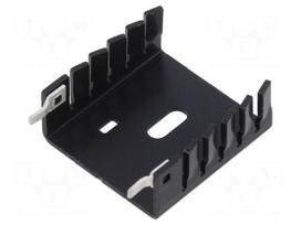 Heatsink: extruded | U | TO220 | black | L: 30.2mm | W: 30mm | H: 12.7mm