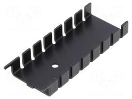 Heatsink: extruded | U | TO220 | black | L: 60mm | W: 25mm | H: 8.5mm