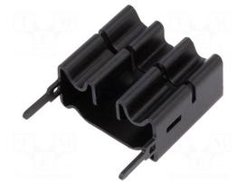 Heatsink: extruded | TO220 | black | L: 19mm | W: 22mm | H: 11mm | aluminium
