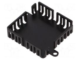 Heatsink: extruded | TO220 | black | L: 44mm | W: 44mm | H: 1.5mm | anodized