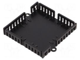 Heatsink: extruded | TO220 | black | L: 58mm | W: 52mm | H: 1.5mm | anodized