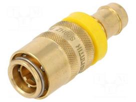 Quick connection coupling | straight,with valve | max.15bar